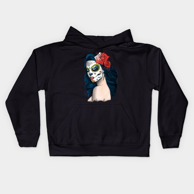 La Calavera Catrina Kids Hoodie by DrMonekers